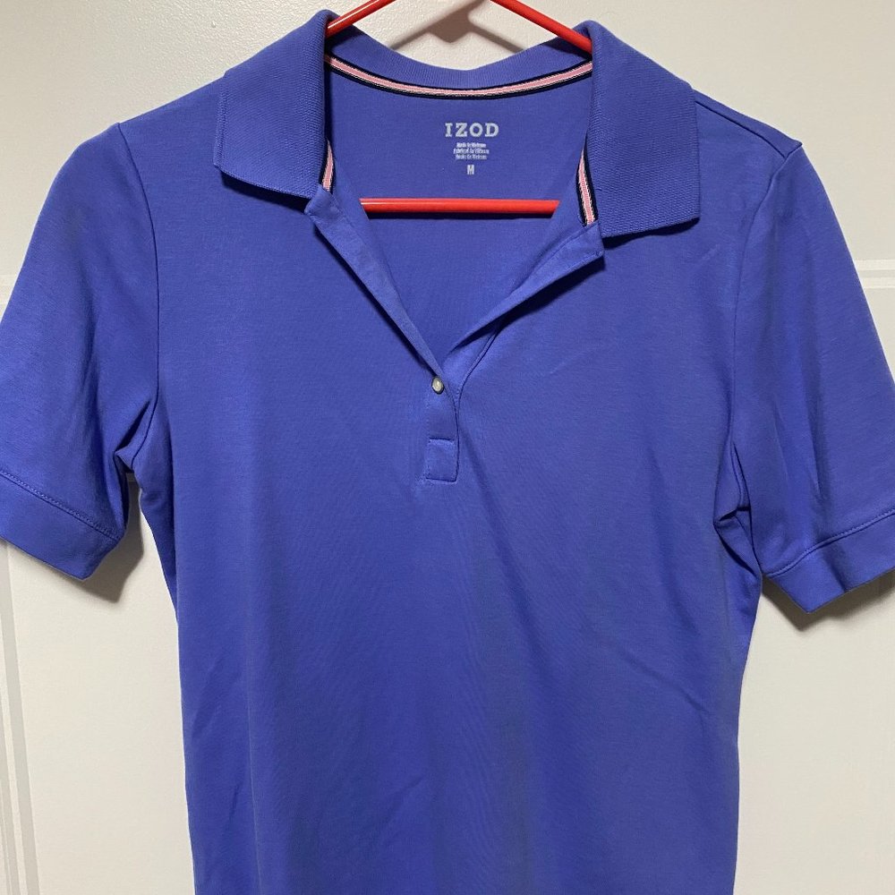 Izod women's polo shirt, purple, size Medium